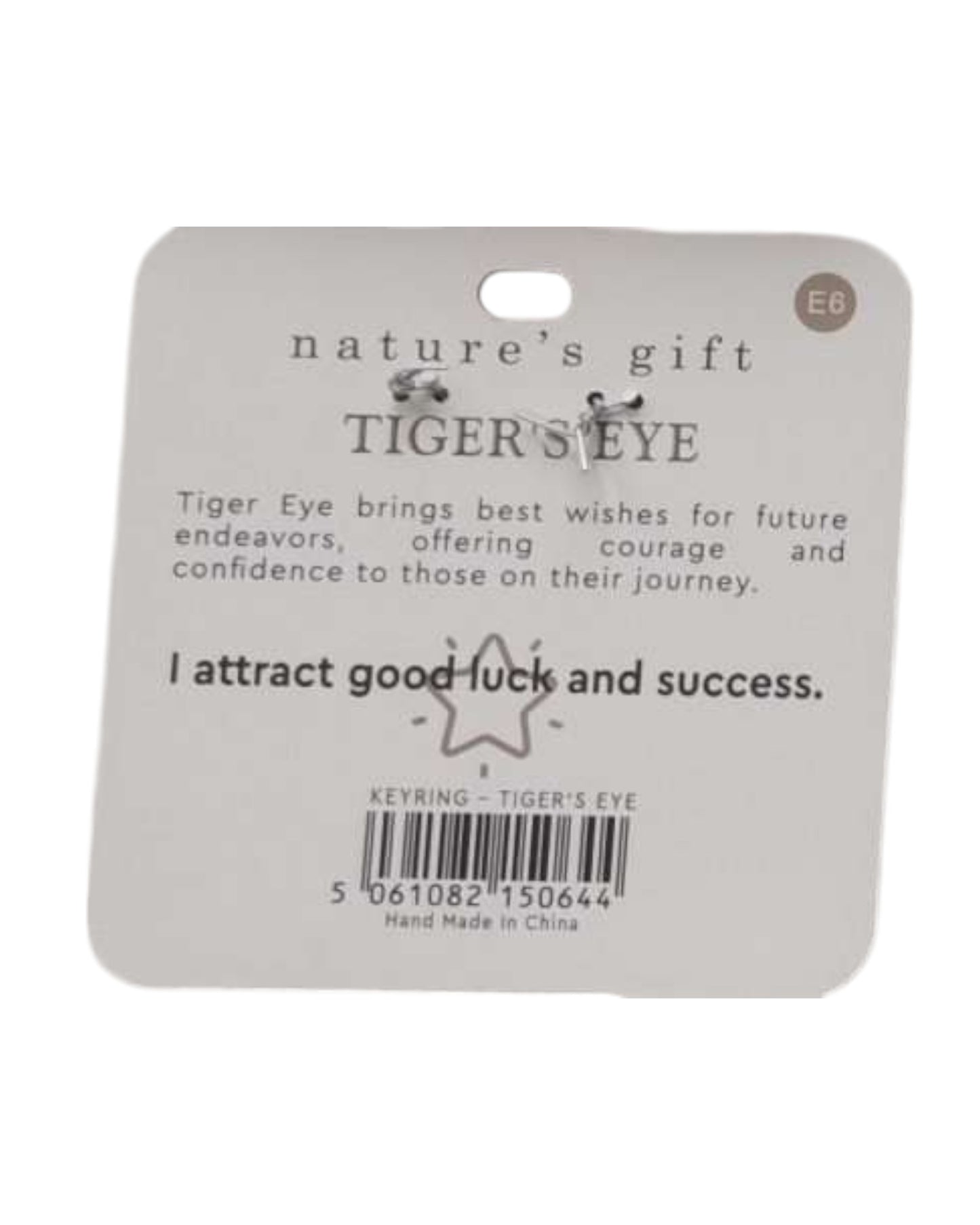 Tigers Eye - Best of Luck Keyring