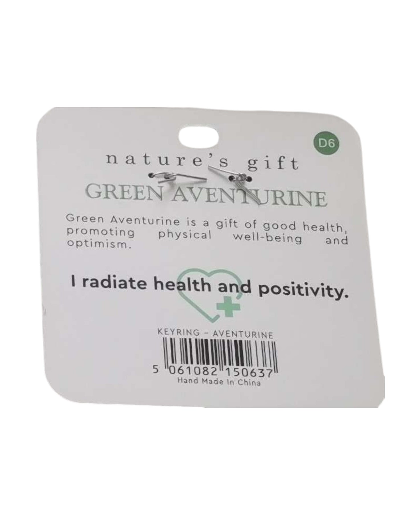 Green Aventurine- Good Health Keyring