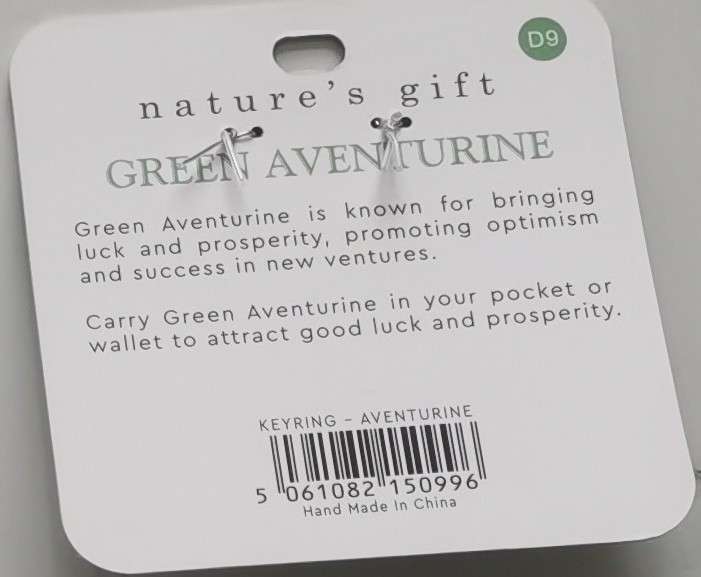 Green Aventurine- Luck & Prosperity Keyring