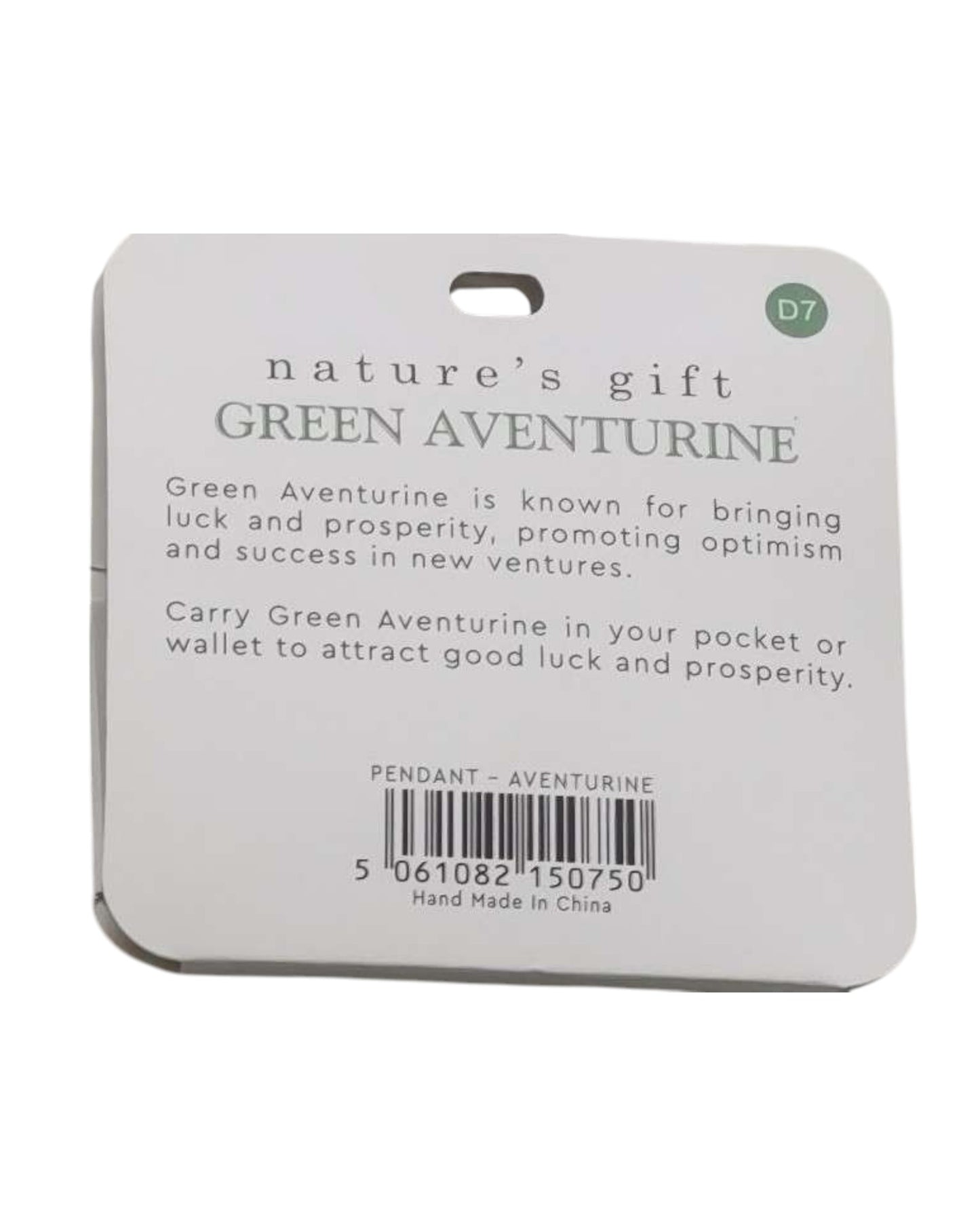 Green Aventurine- Luck & Prosperity Pendant