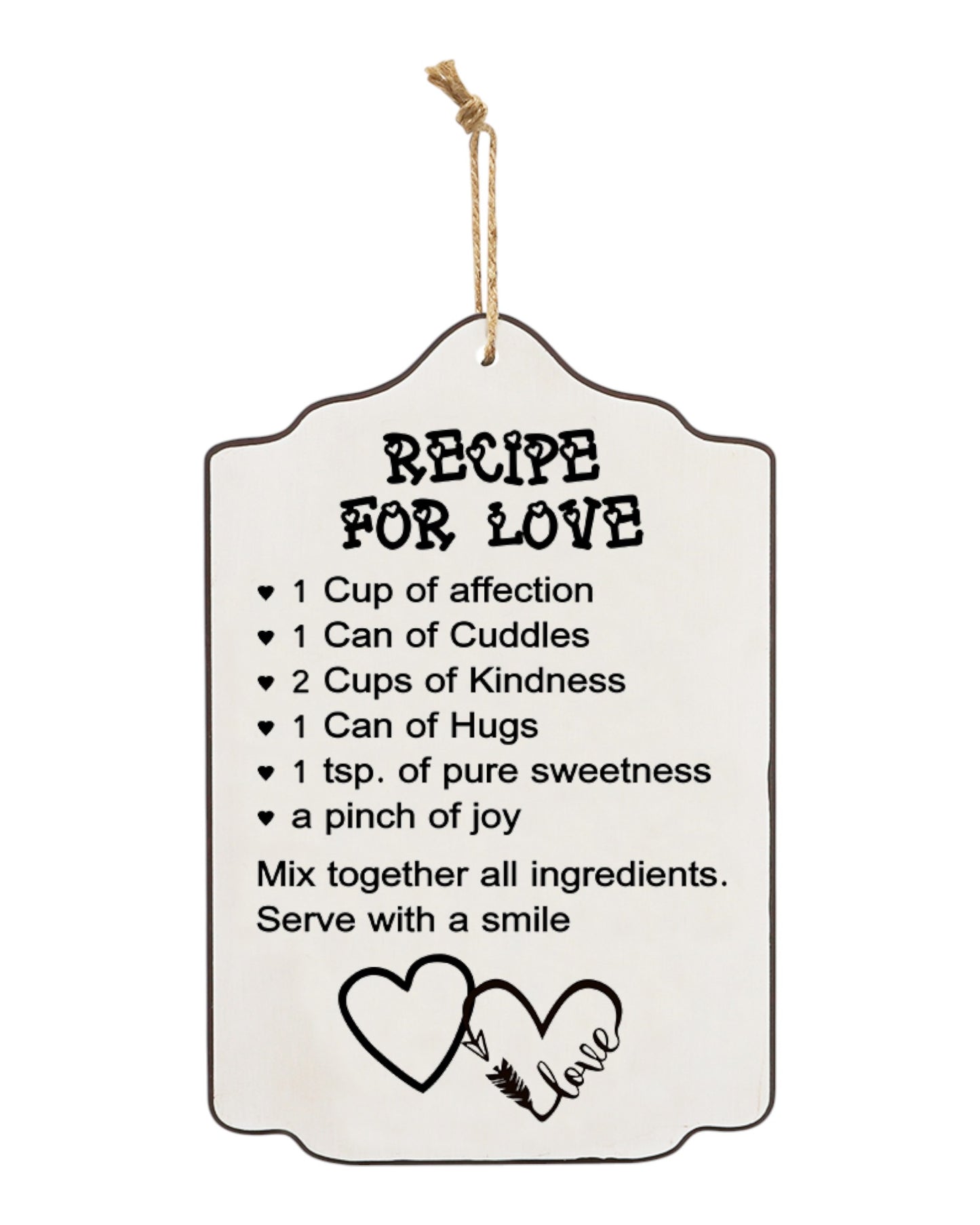 Plaque "Recipe for Love"