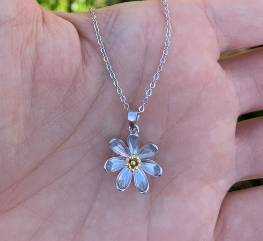 SILVER CLEMATIS PENDANT
