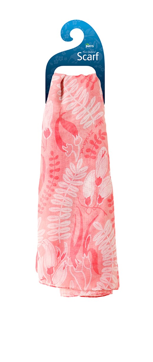 Scarf Kowhai Flower Pink