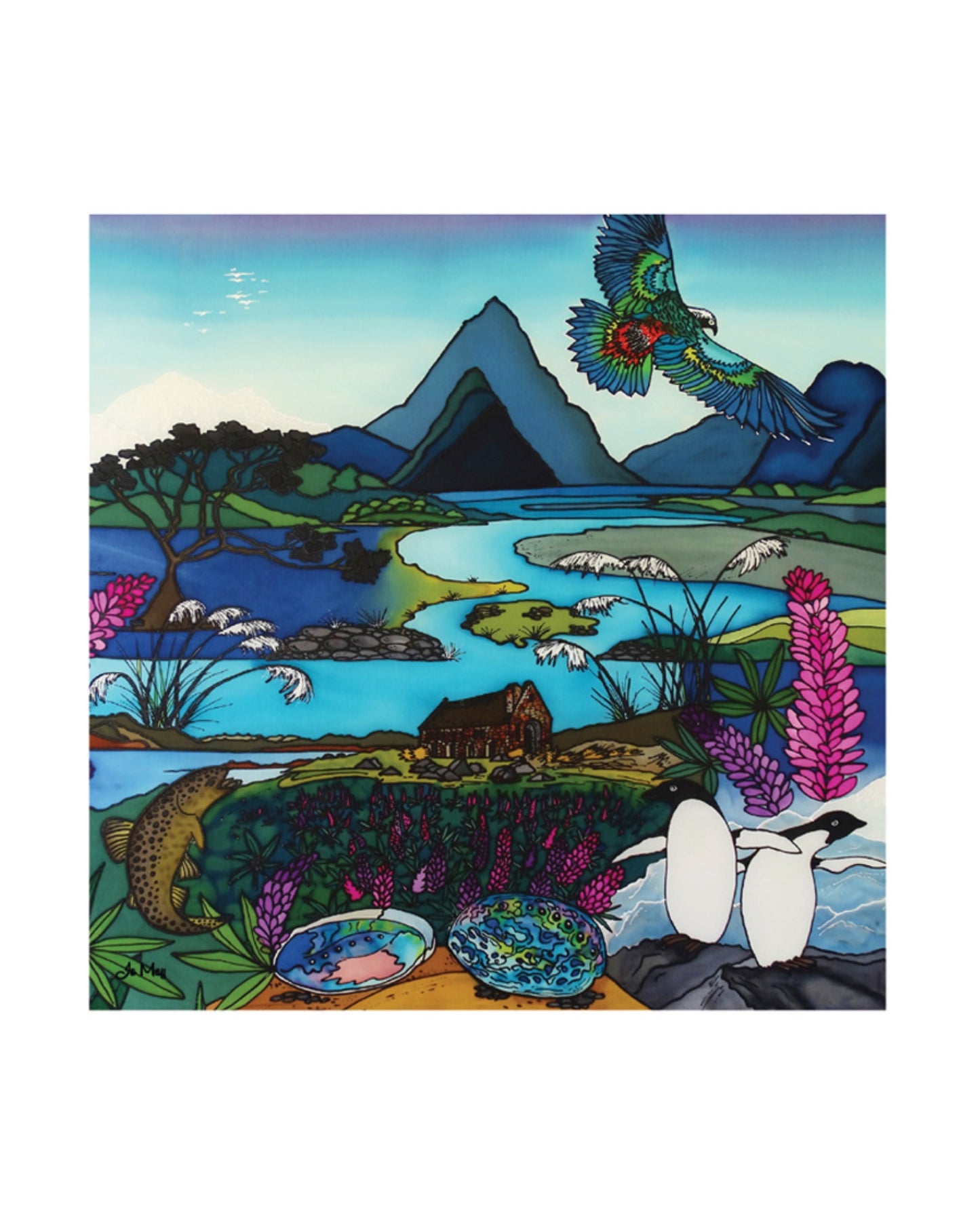 South Island Ceramic 3D Tile - Jo May