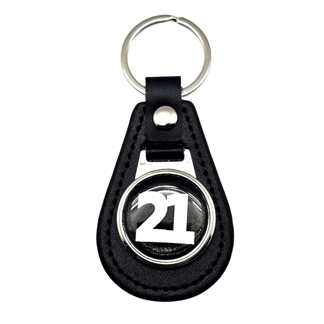 21st Birthday Metal Keyring