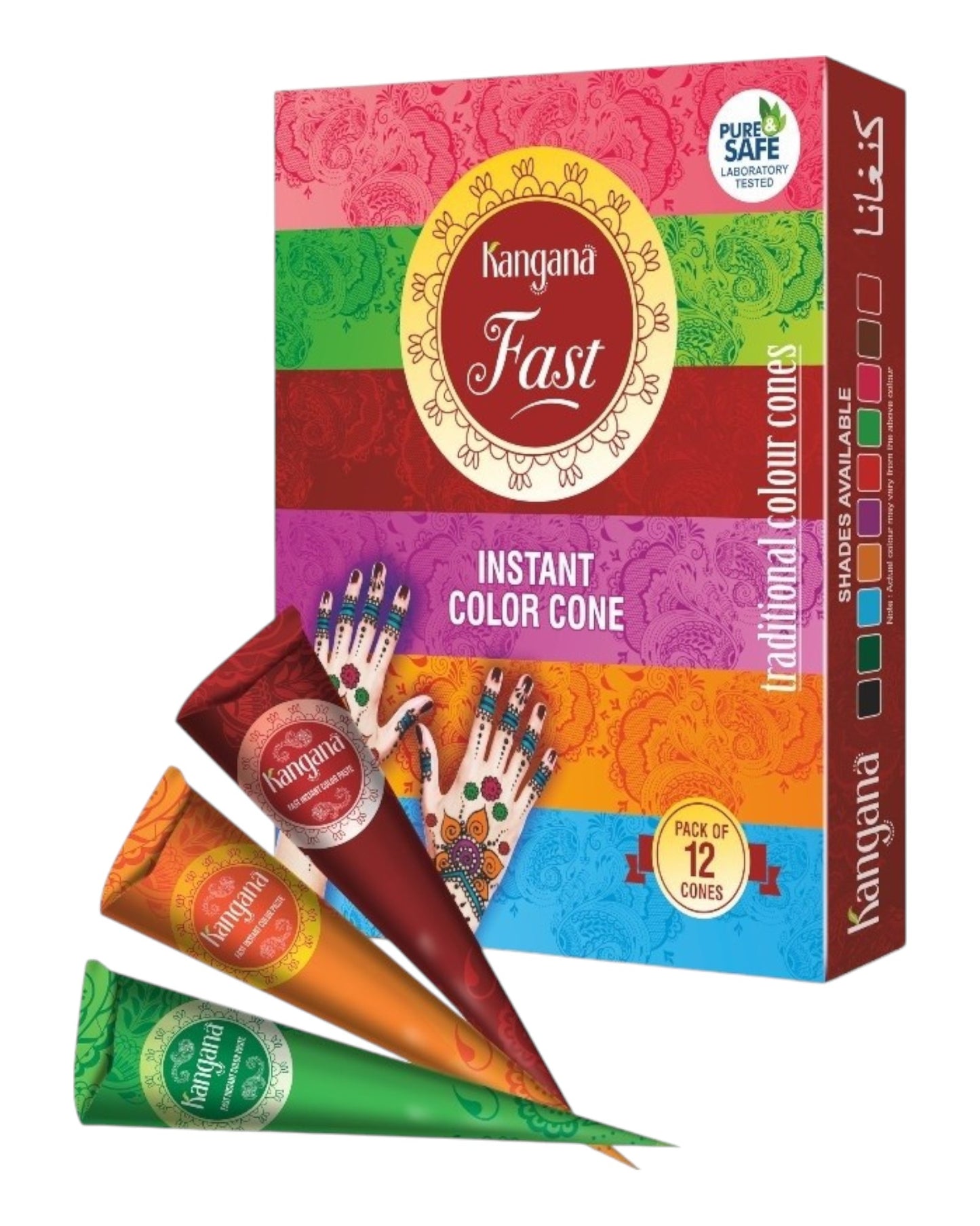 Fast Henna Cones Coloured