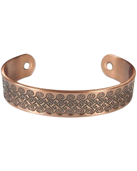 Magnetic Copper Bracelet Koru Swirl