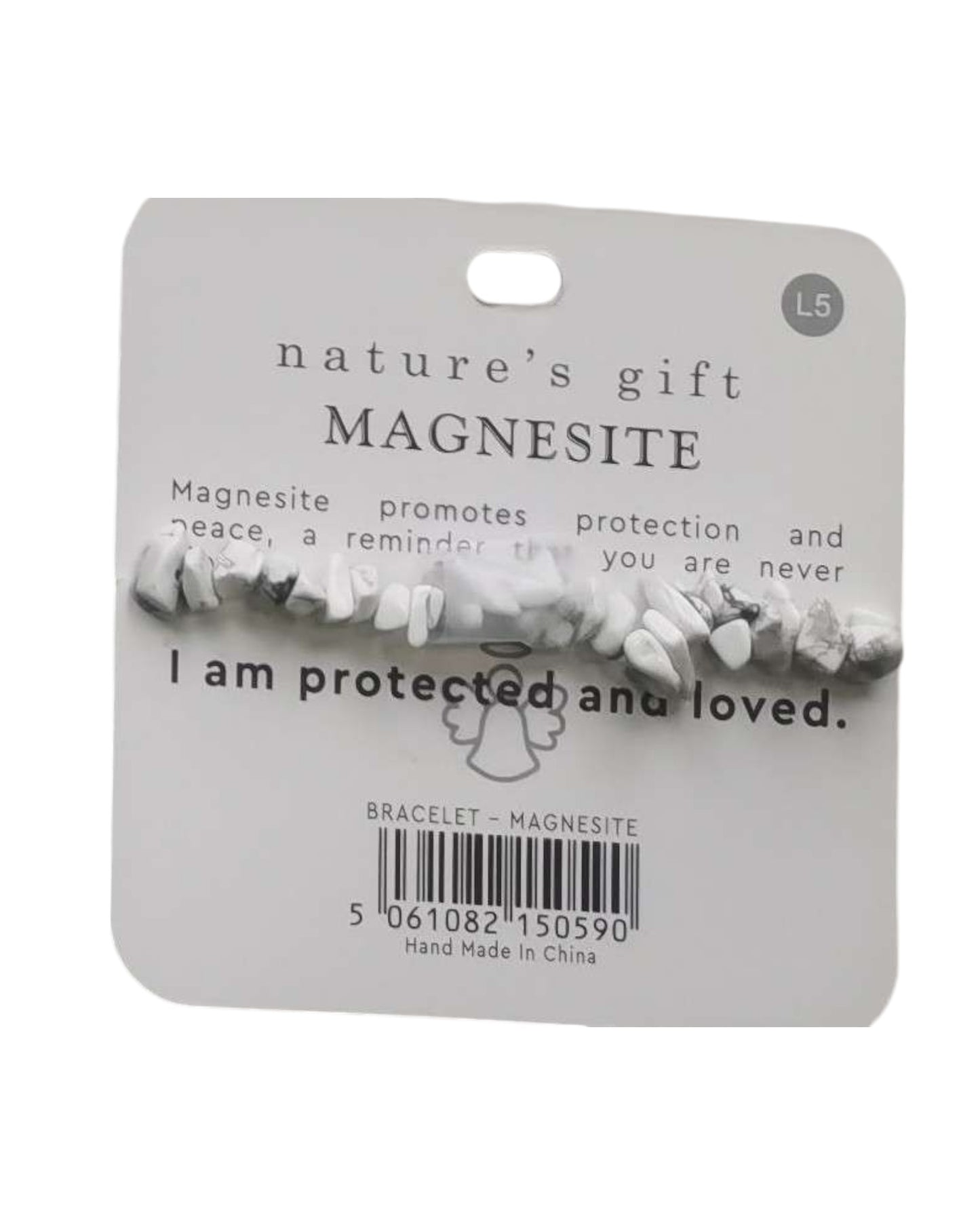 Magnesite- Guardian Angel Bracelet