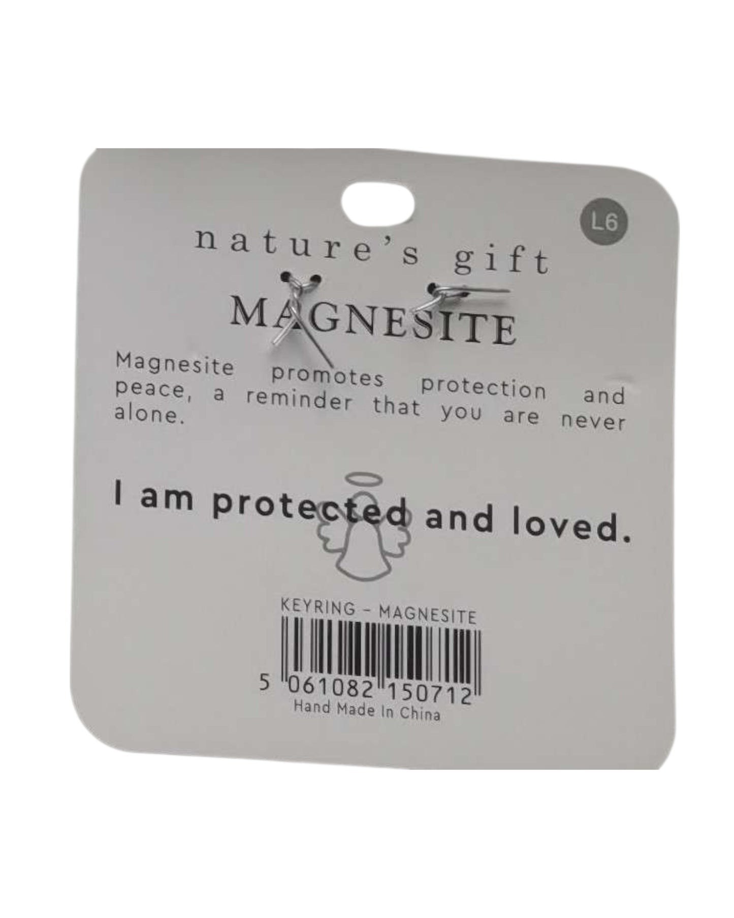 Magnesite- Guardian Angel Keyring