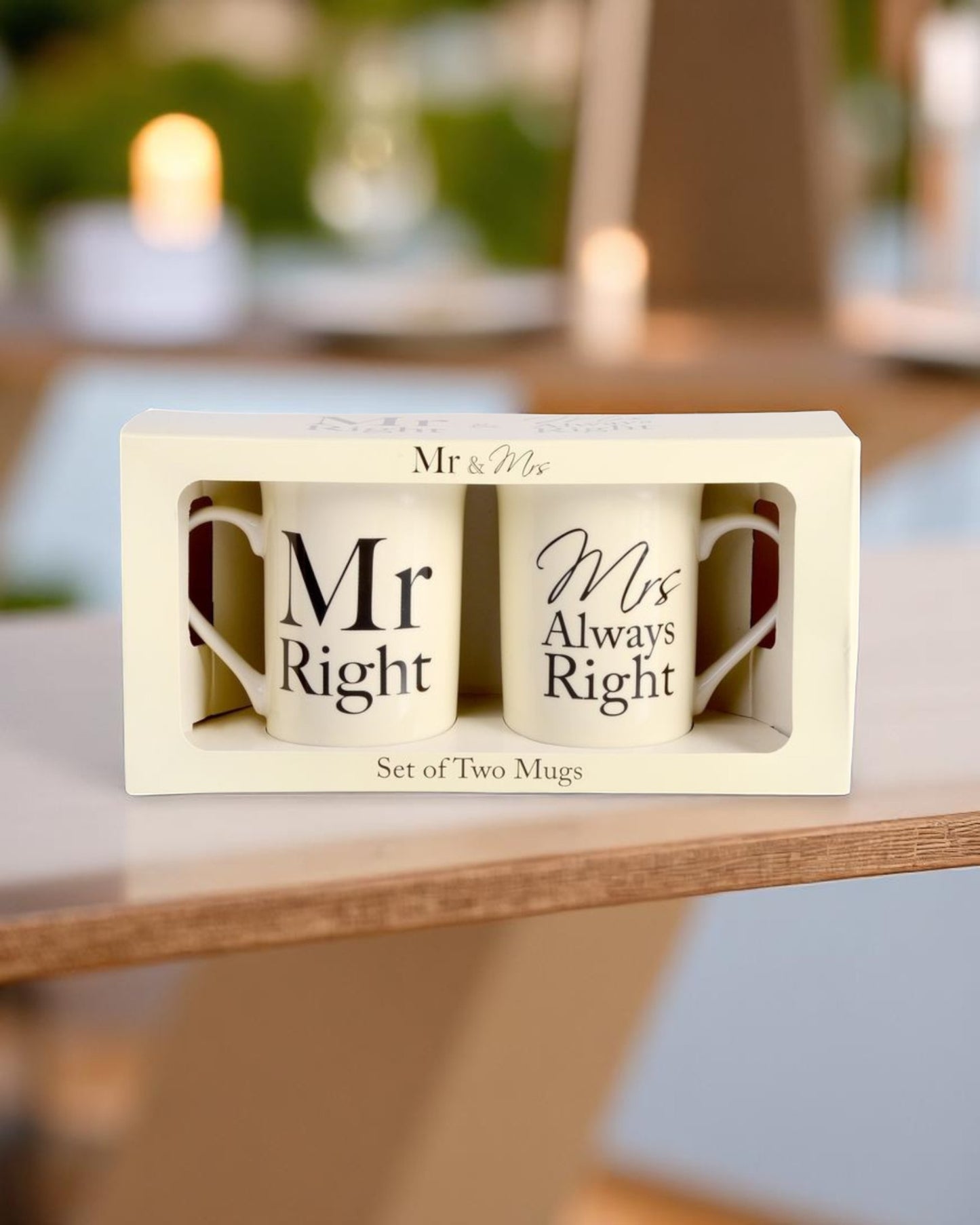 Mr & Mrs Right Mug S/2