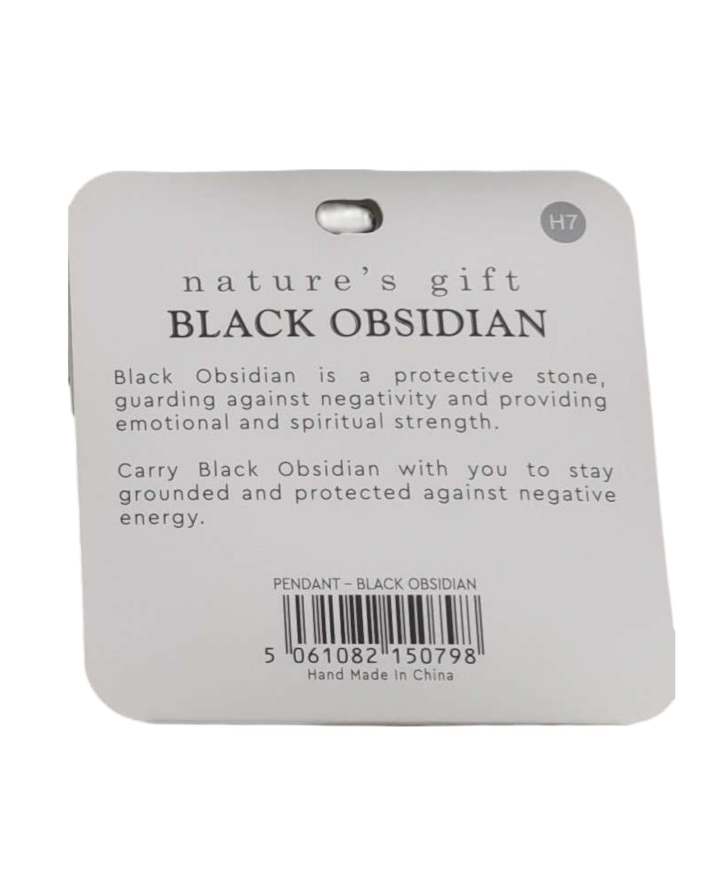 Obsidian- Protection & Strength Pendant