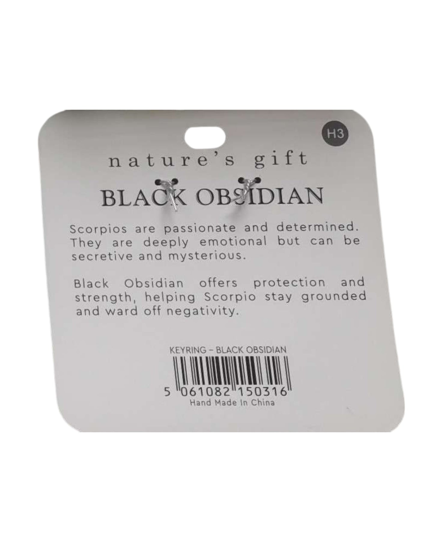 Obsidian- Scorpio Keyring