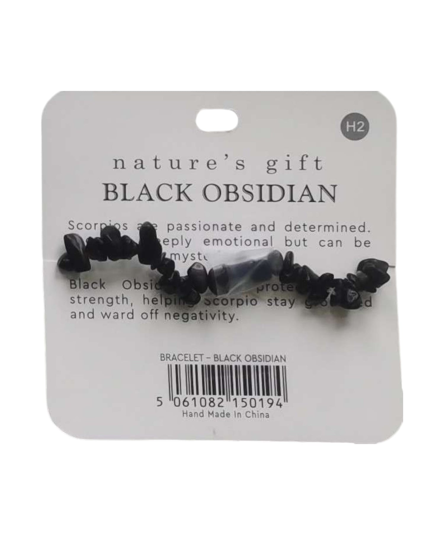 Obsidian- Scorpio Bracelet