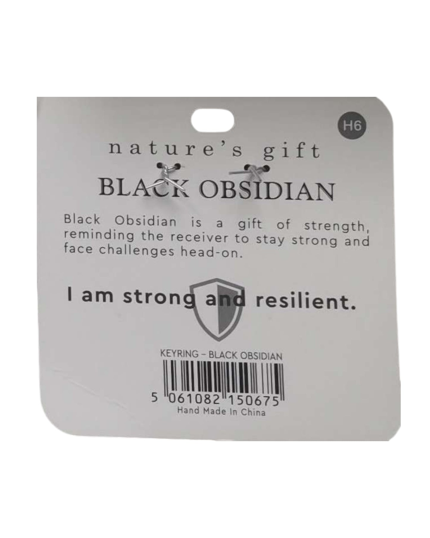 Obsidian- Stay Strong Keyring