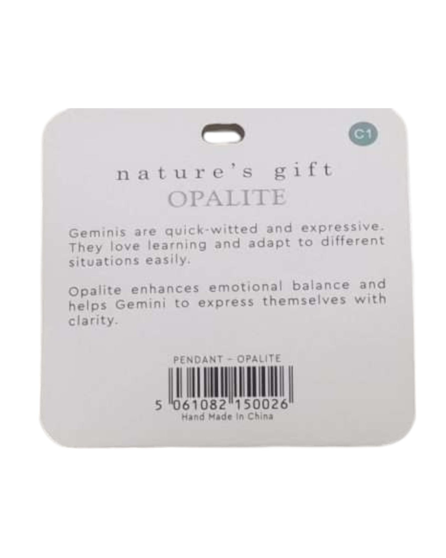Opalite- Gemini Pendant
