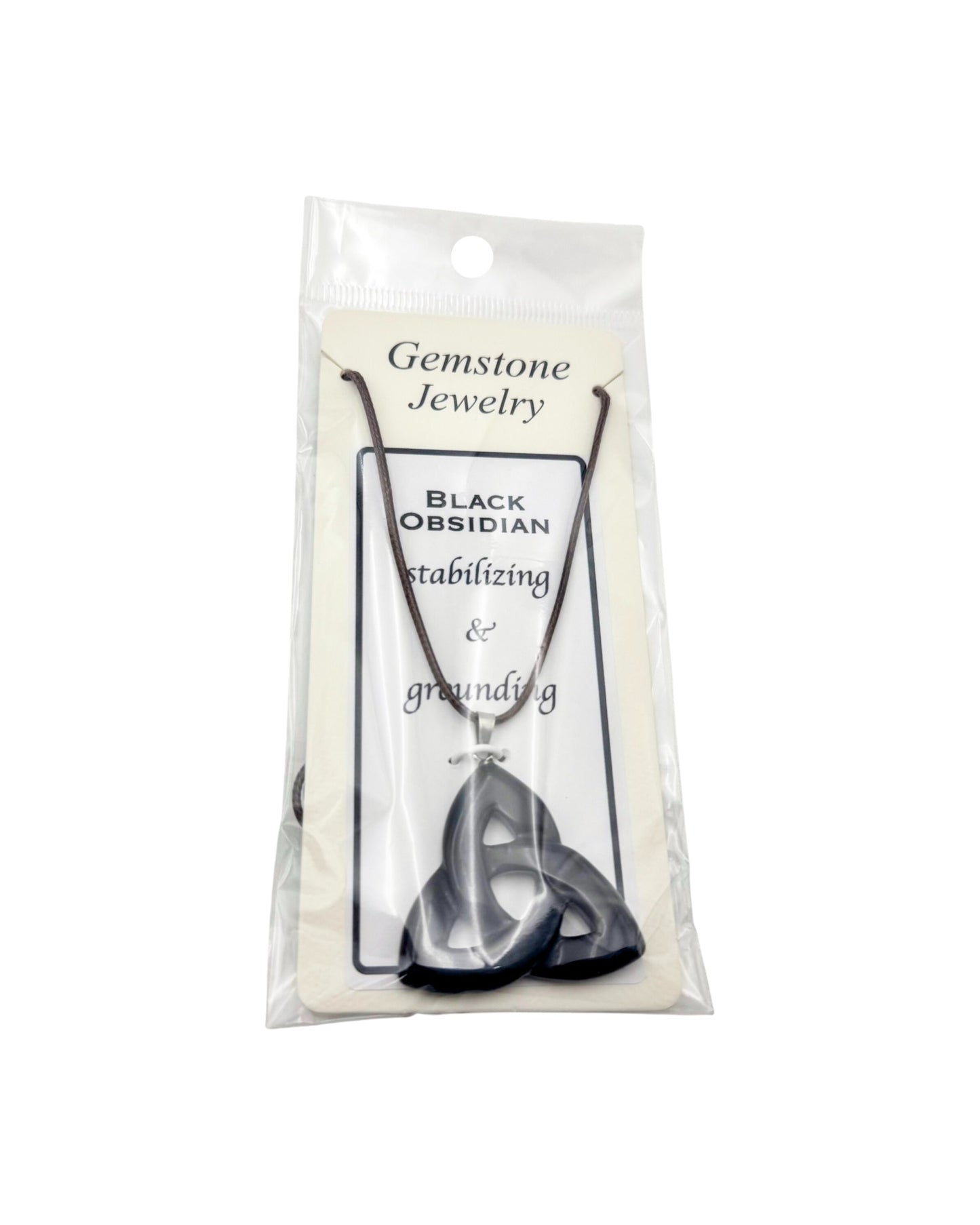 Triquetra Pendant Black Obsidian