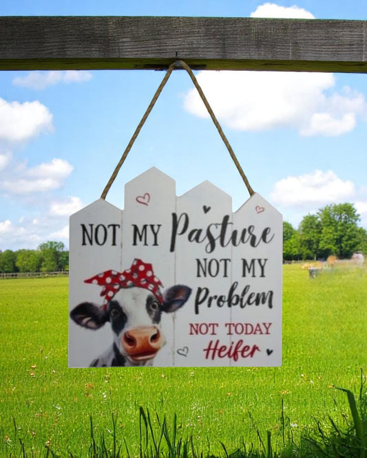 Hanging Cow MDF Plaque