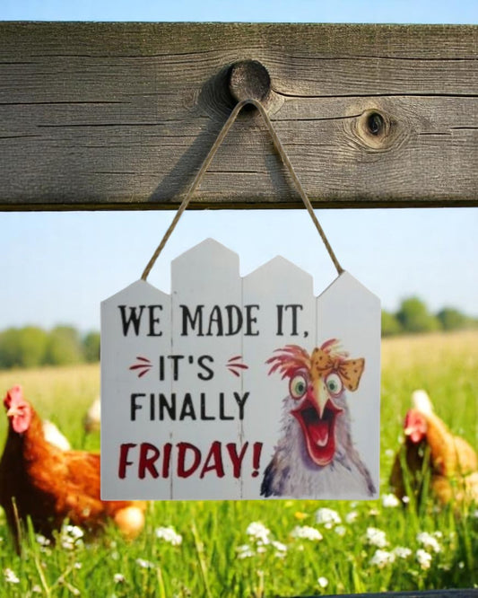 Hanging Chicken MDF Plaque