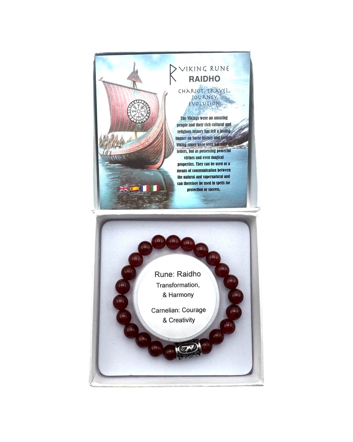 Rune bracelet Carnelian Raidho