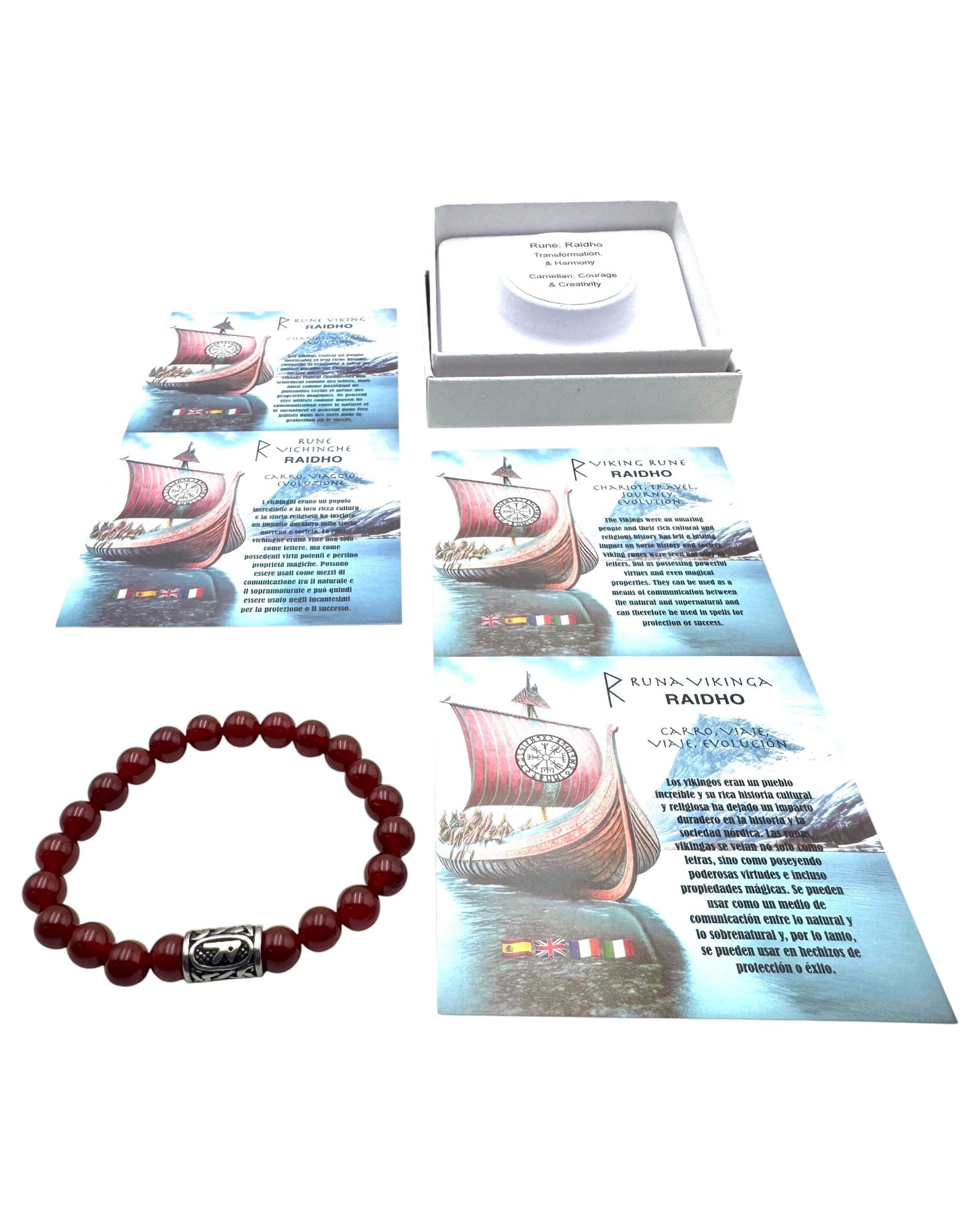 Rune bracelet Carnelian Raidho