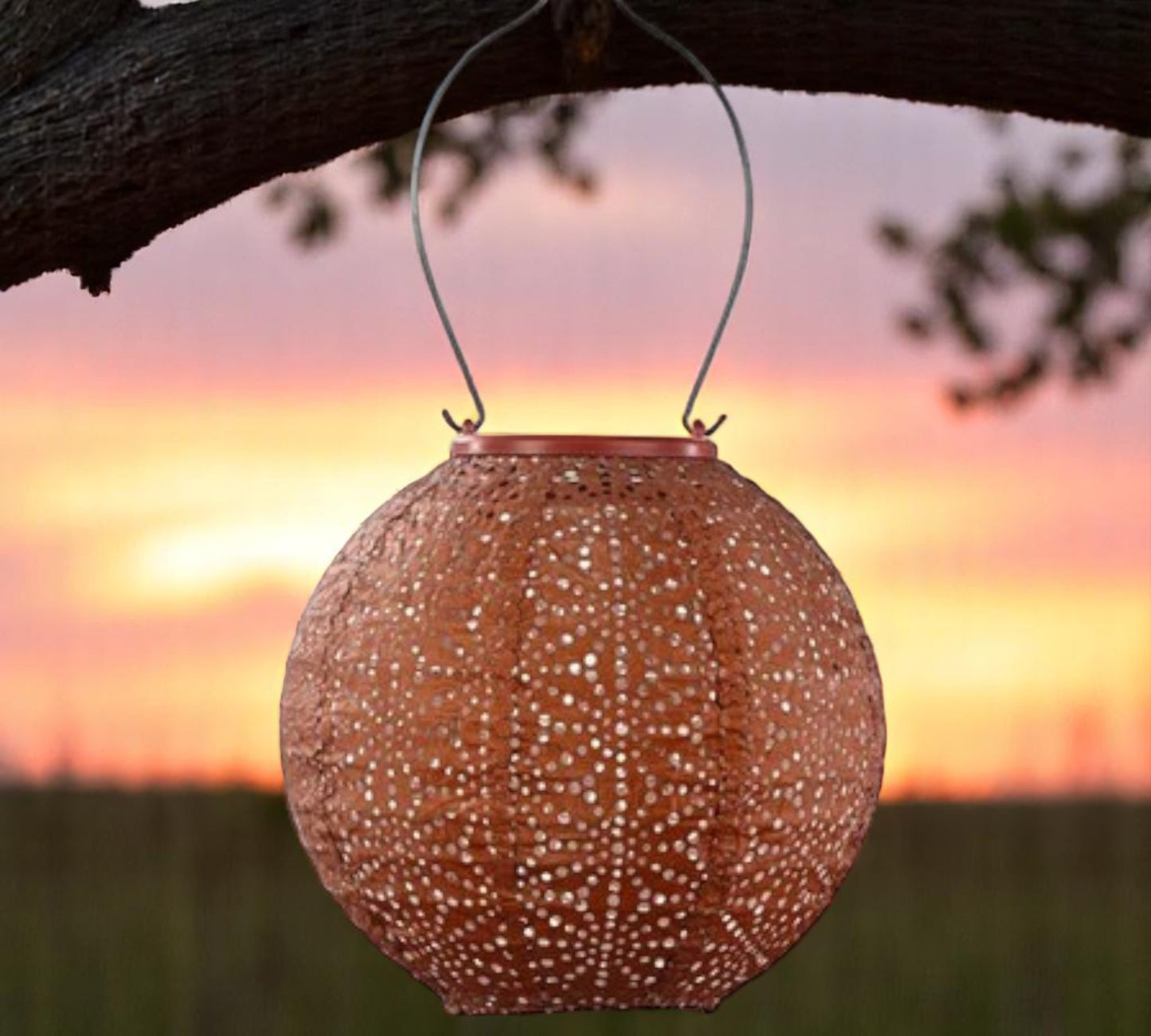 Lumiz Outdoor LED Solar Lantern - Round 20cm
