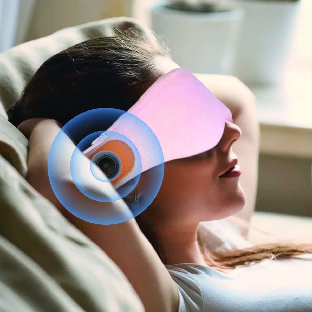 Wireless Speaker Eye Mask Pink