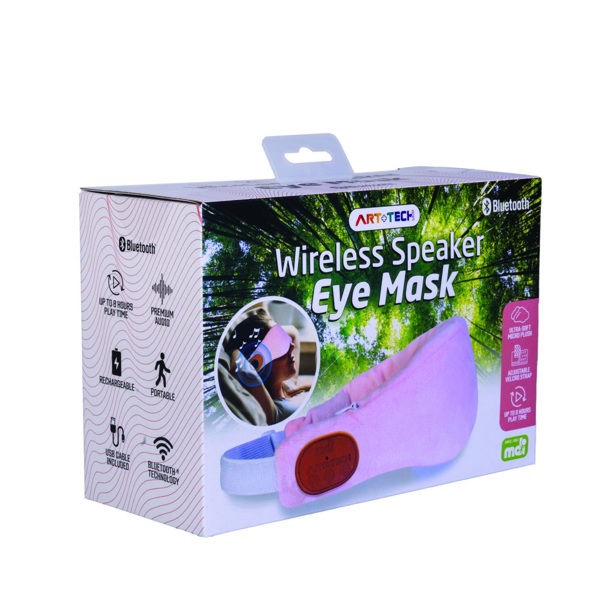 Wireless Speaker Eye Mask Pink