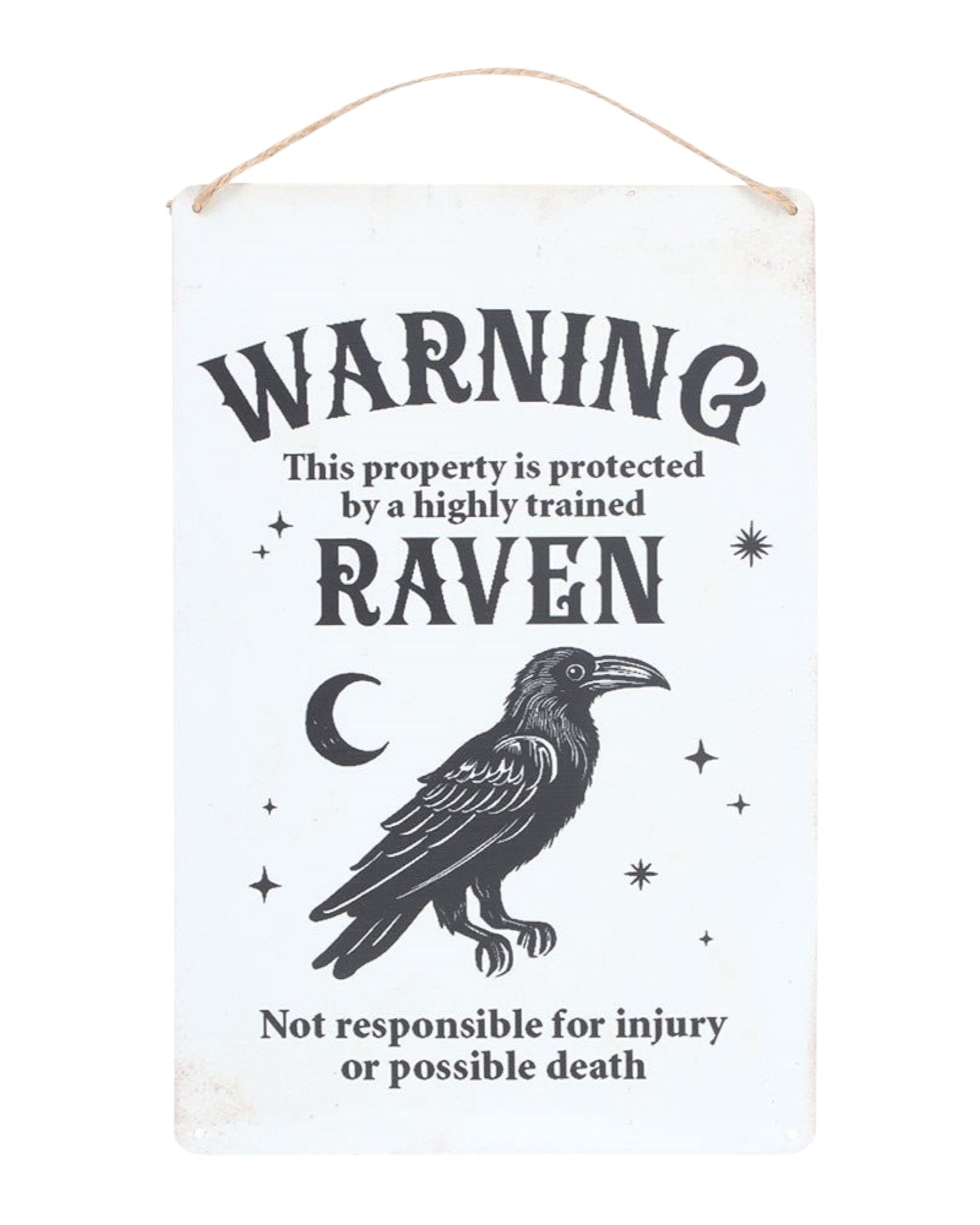 Protected by a Raven Hanging Sign NEW!
