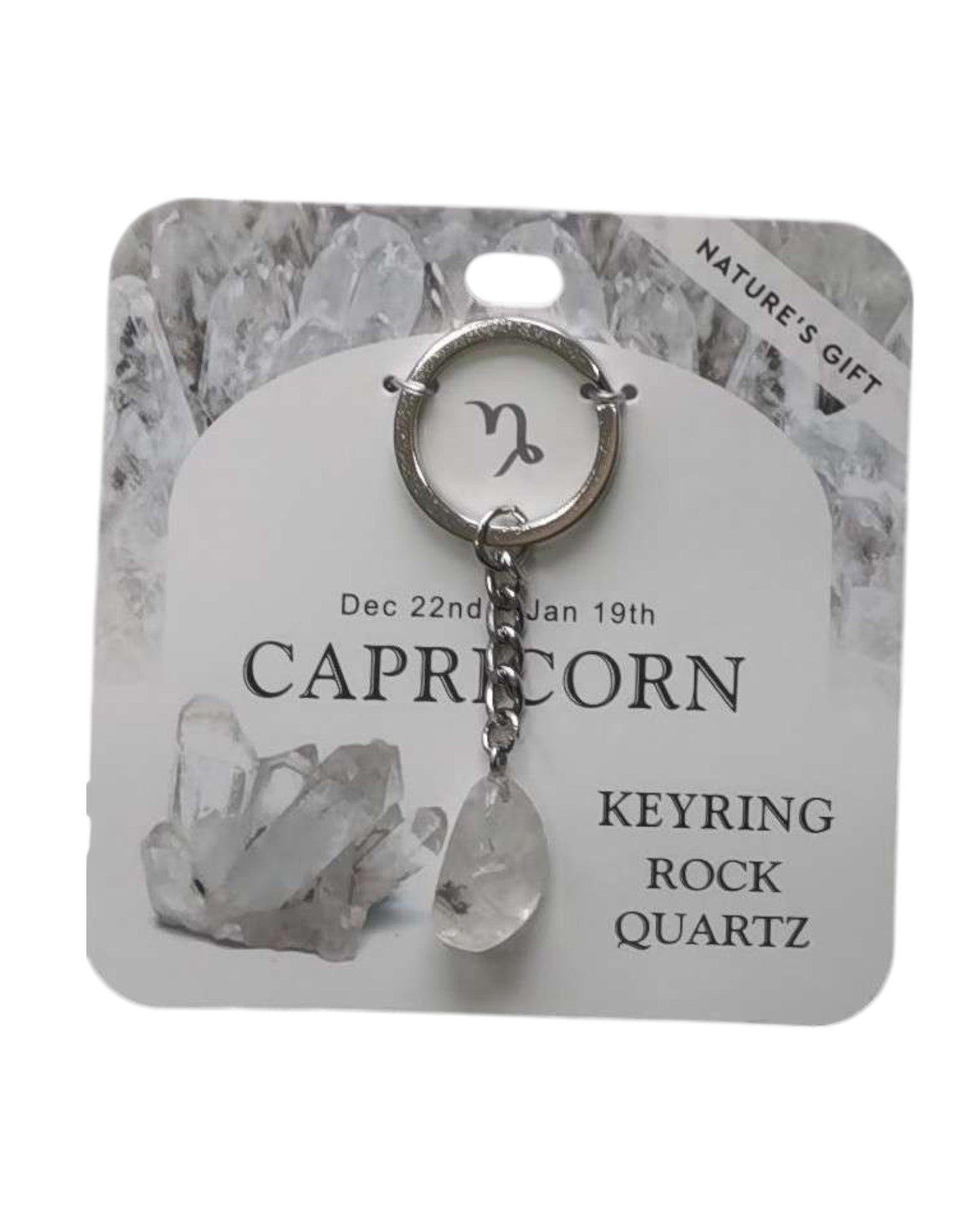 Quartz- Capricorn Keyring