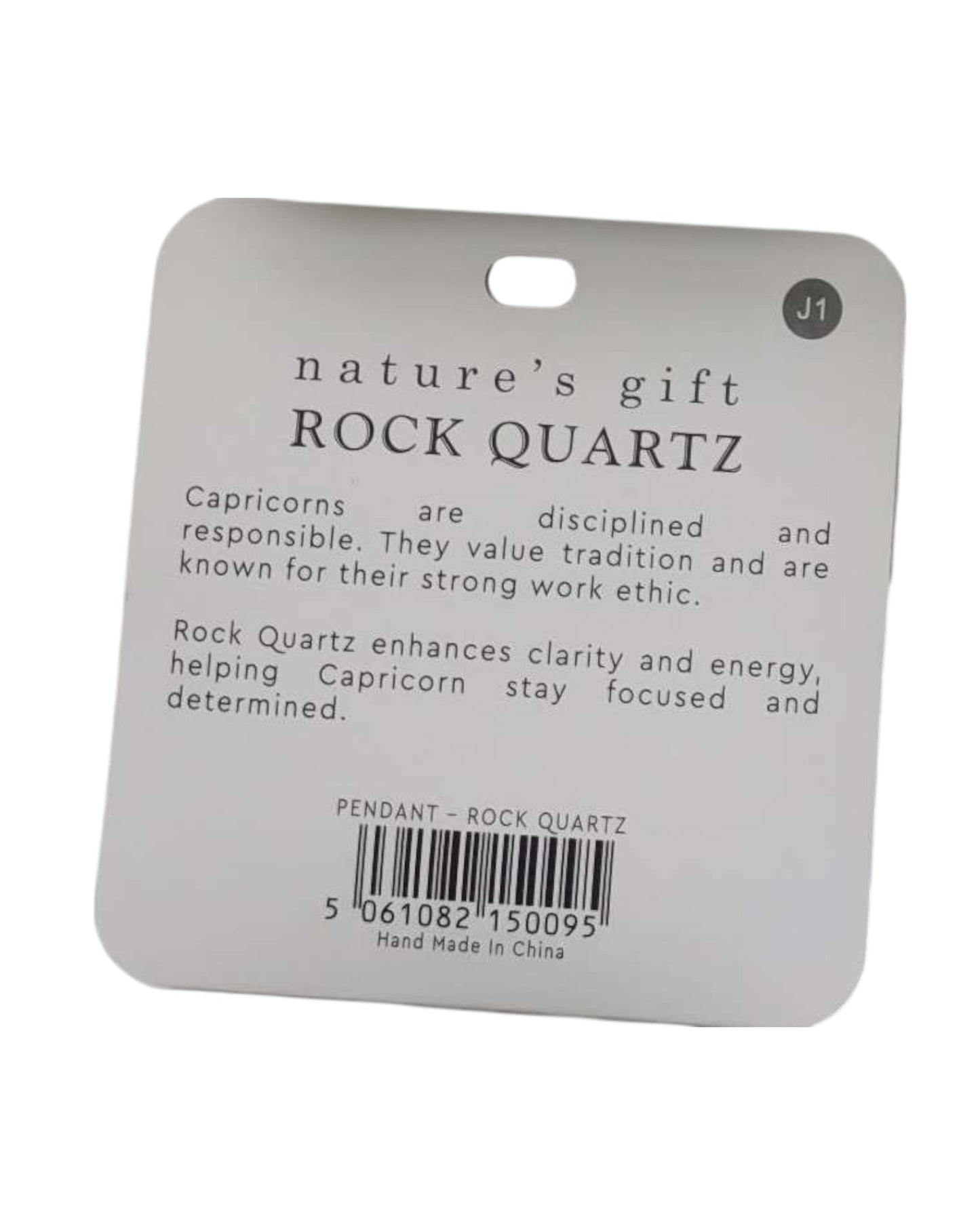 Rock Quartz- Capricorn Pendant