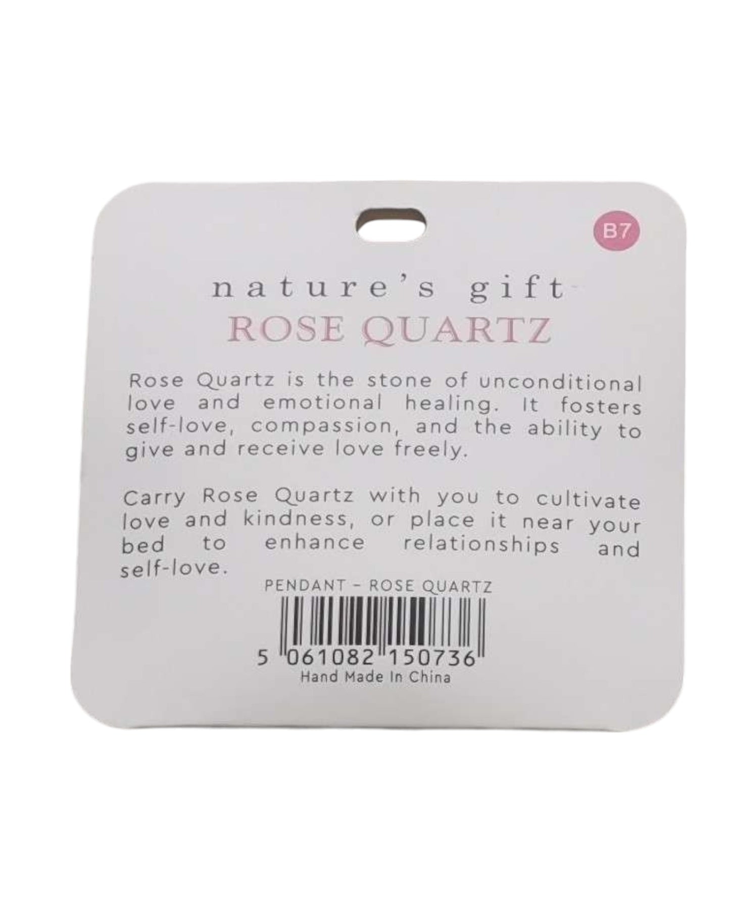 Rose Quartz- Love & Emotion Pendant