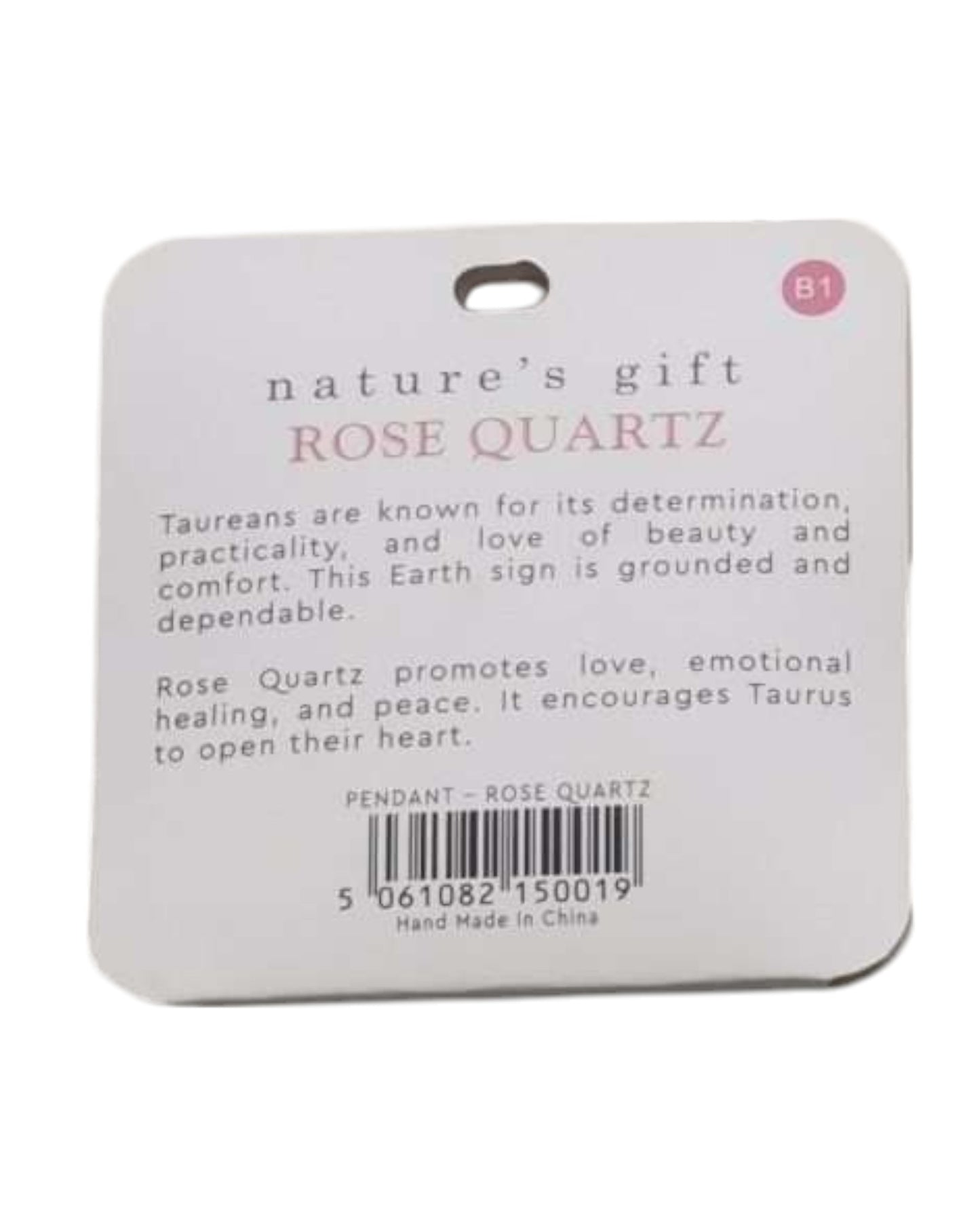 Rose Quartz- Taurus Pendant