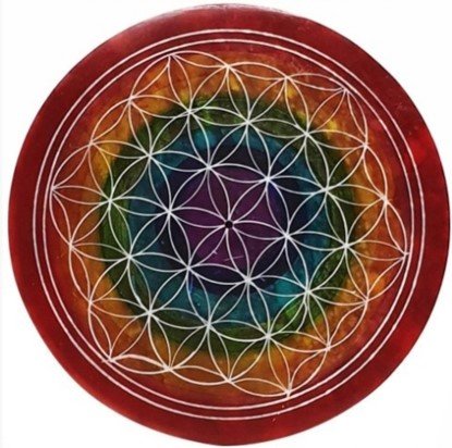 Soapstone Incense Holder Flower of Life