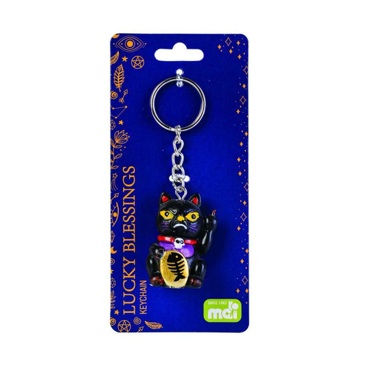 Rude Black Cat Keychain