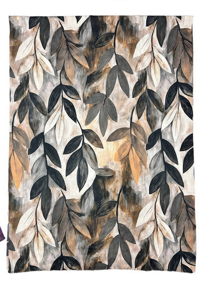 Trailing Leaves Scarf - Grey