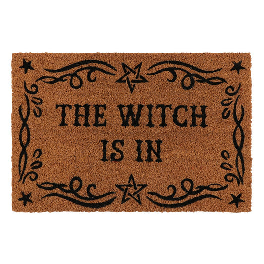 The Witch Is In Natural Doormat