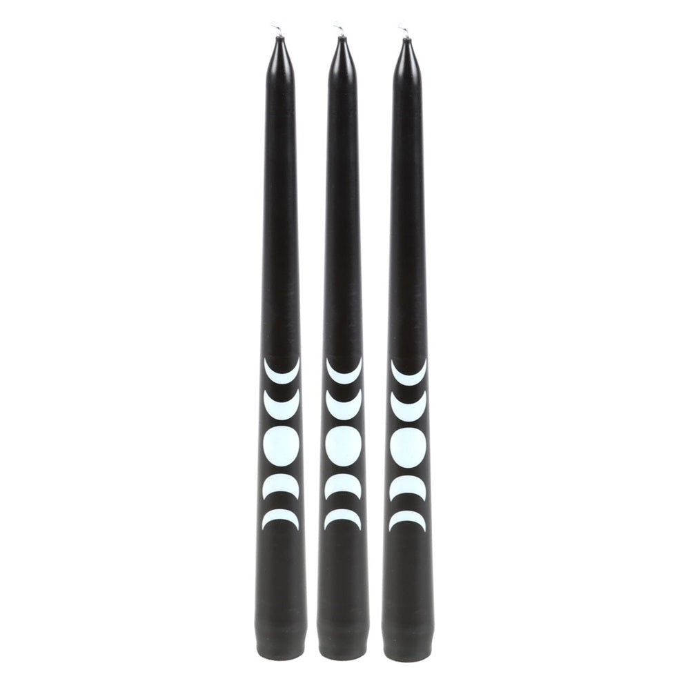 Set of 3 Moon Phase Taper Dinner Candles NEW!