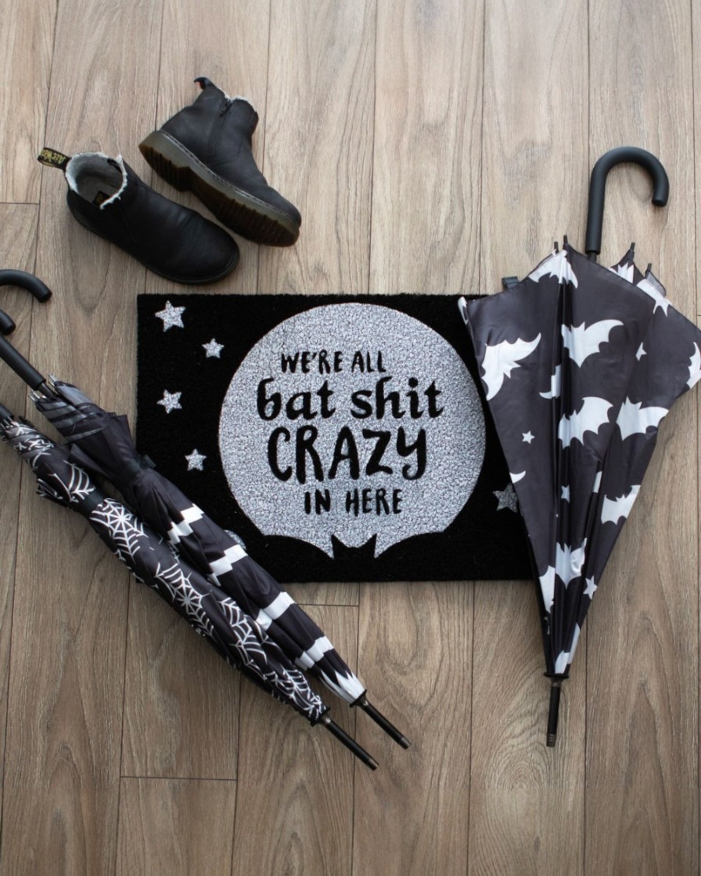 Bat and Spiderweb Umbrellas
