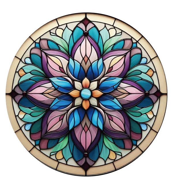 Mandala Flower Stained Glass Hanger