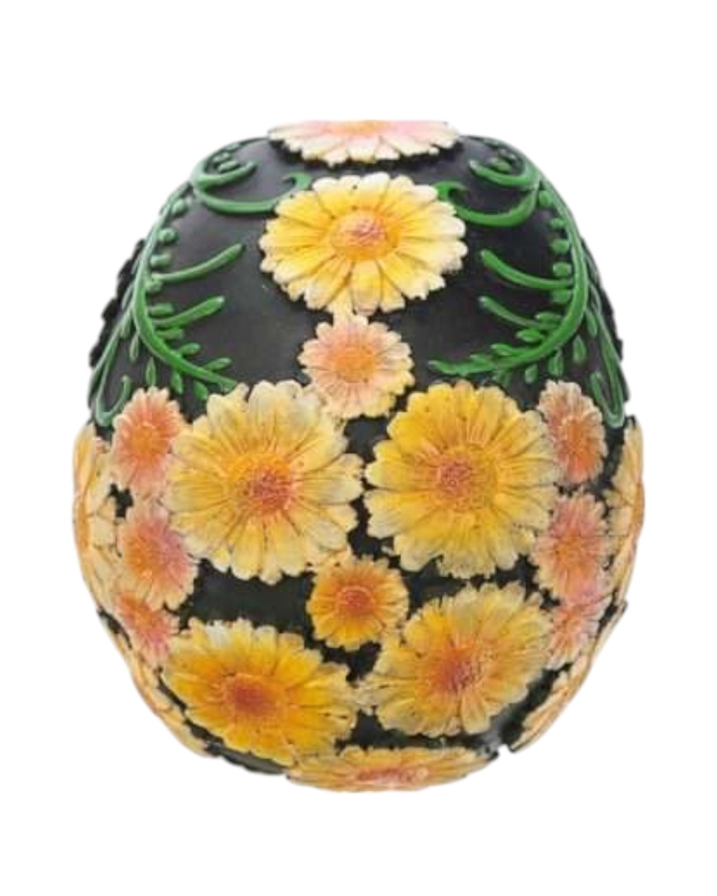 Day of the Dead Skull Head with Daisy Floral Motif