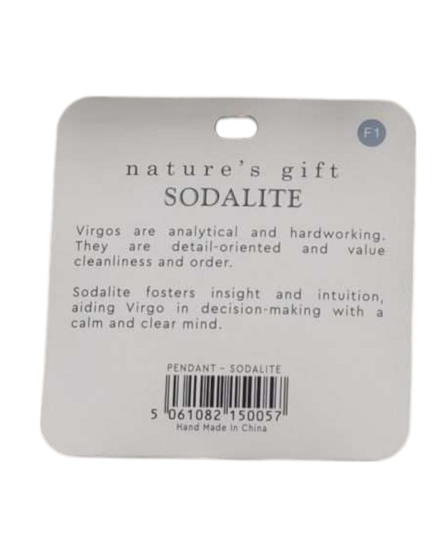 Sodalite- Virgo Pendant