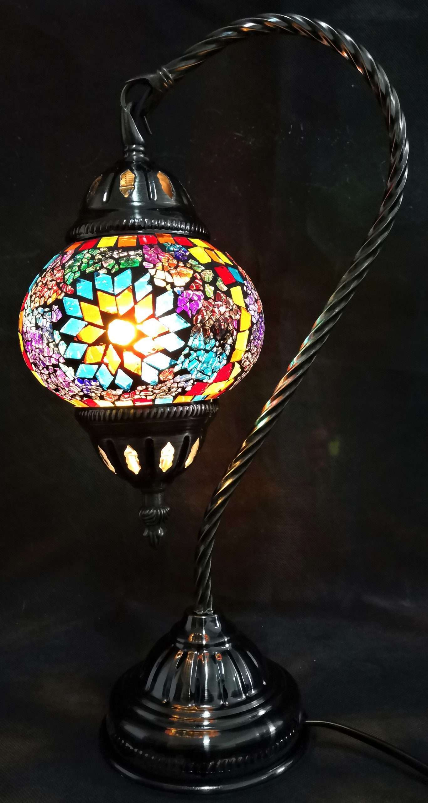 Turkish Mosaic Lamp- Swan Neck