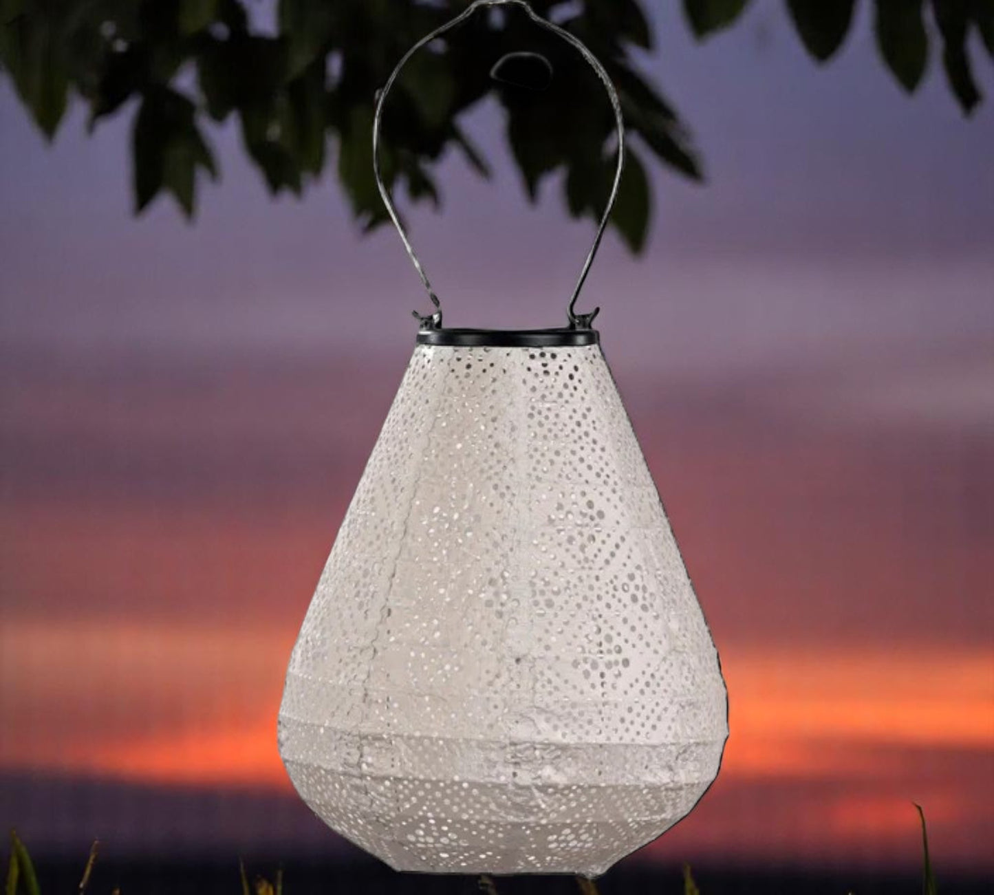 Lumiz Outdoor LED Solar Lantern - Tulip 20cm