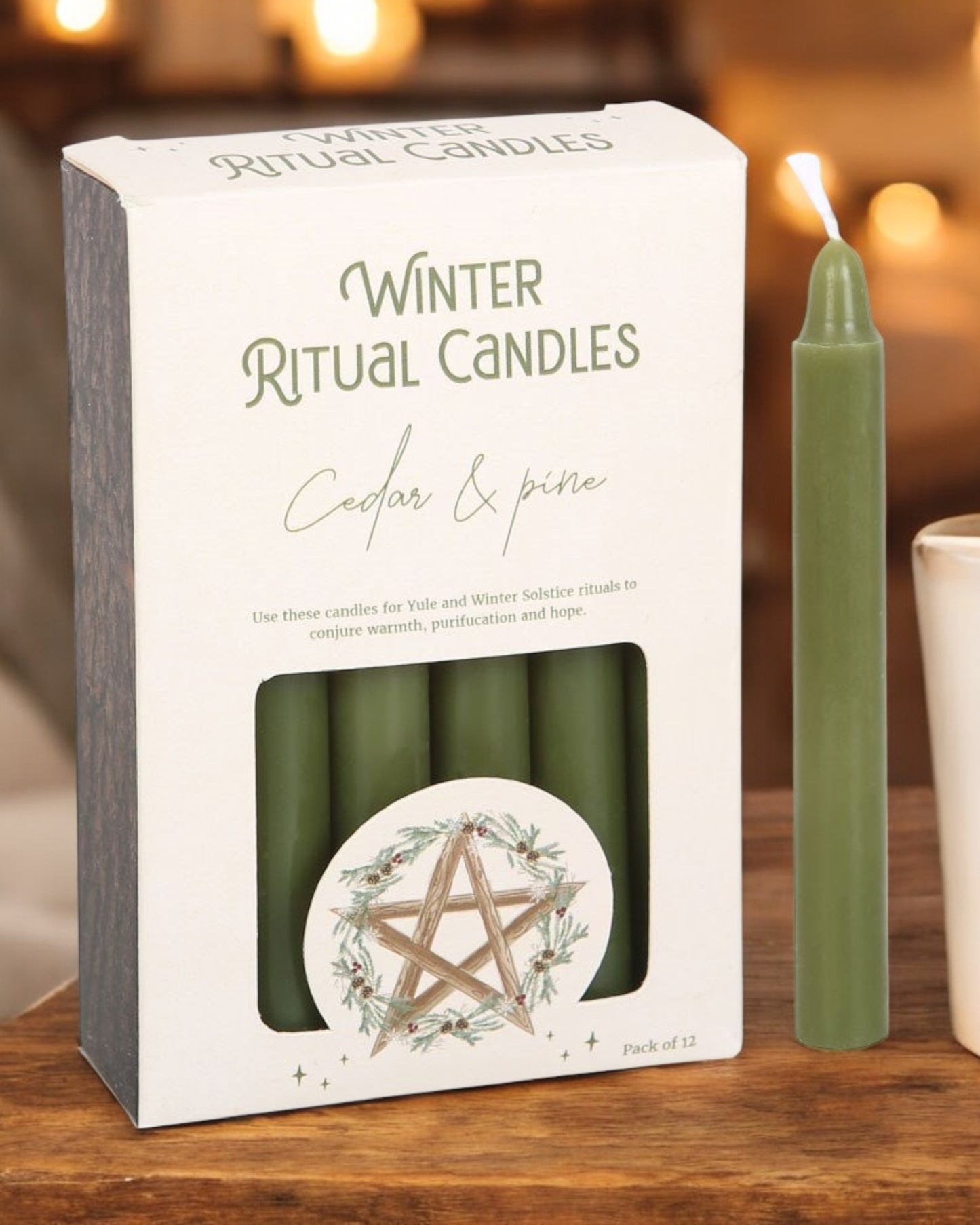 Cedar & Pine Winter Ritual Spell Candles NEW!