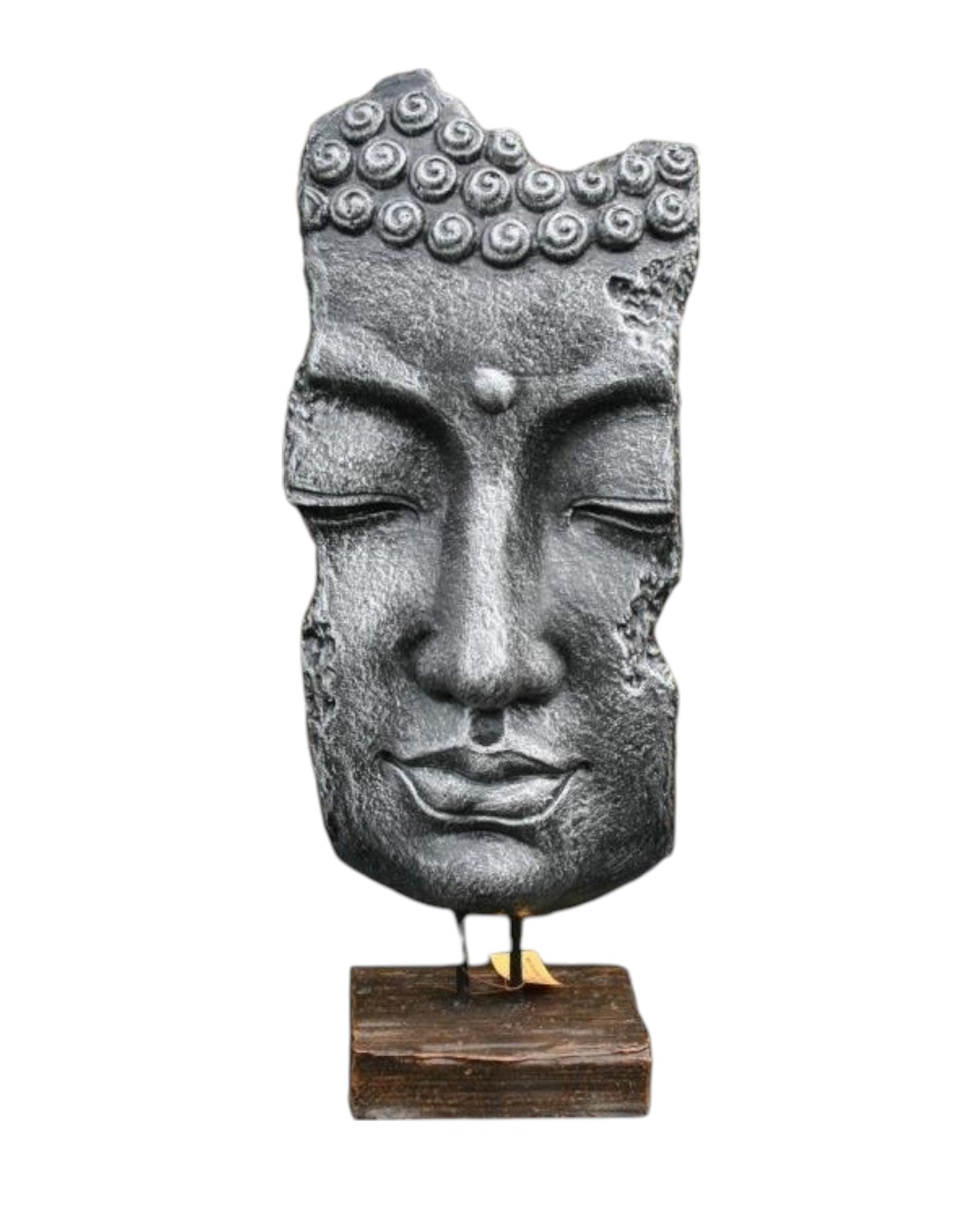 Buddha Face On Stand Black/Silver 70cm