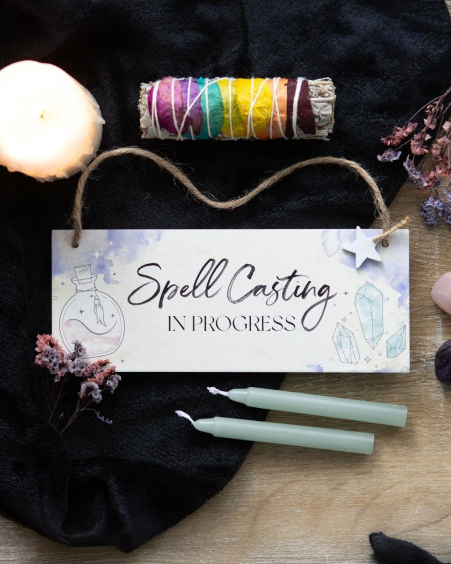 Spell Casting in Progress Hanging Sign