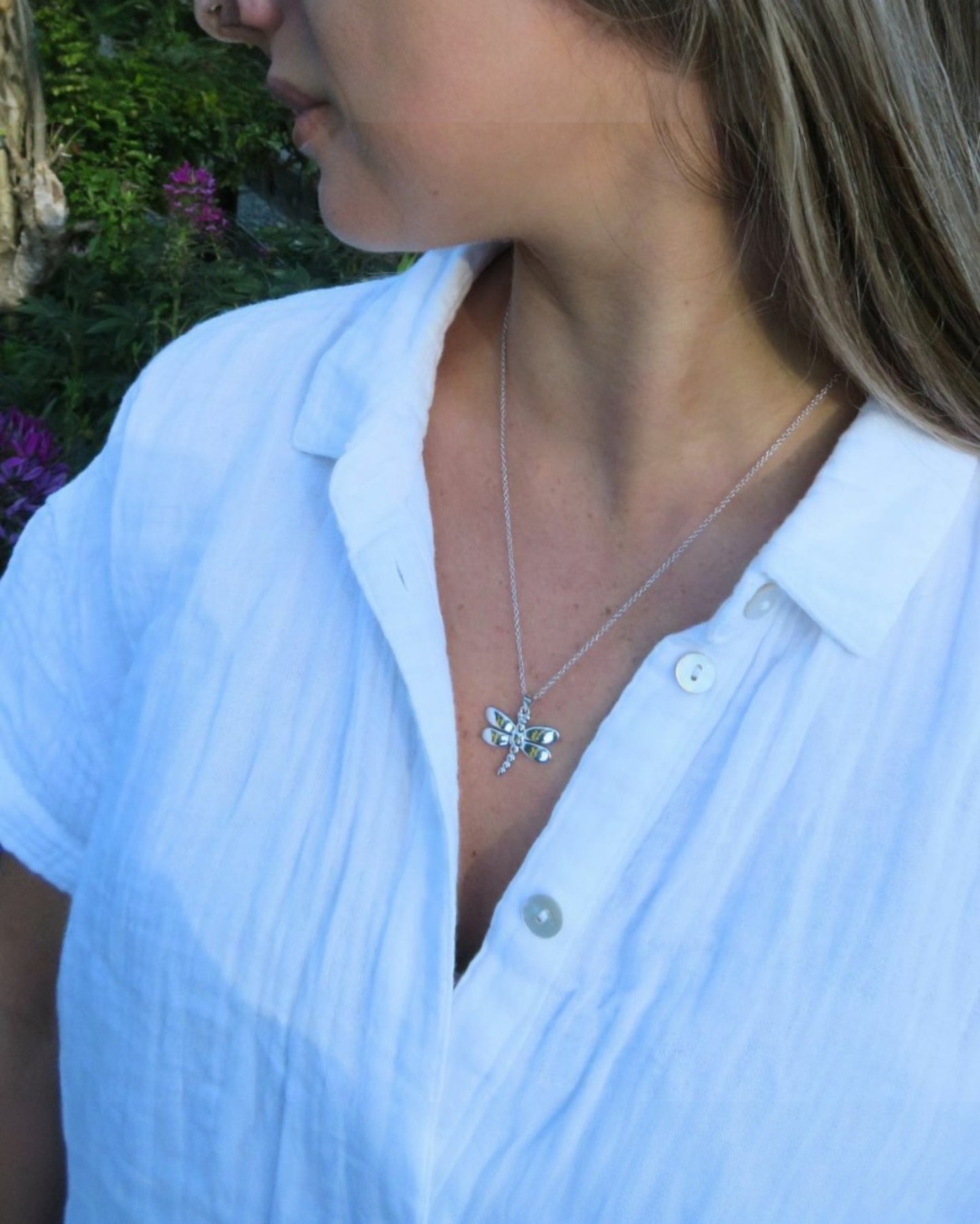 Dragonfly Pendant Sterling Silver