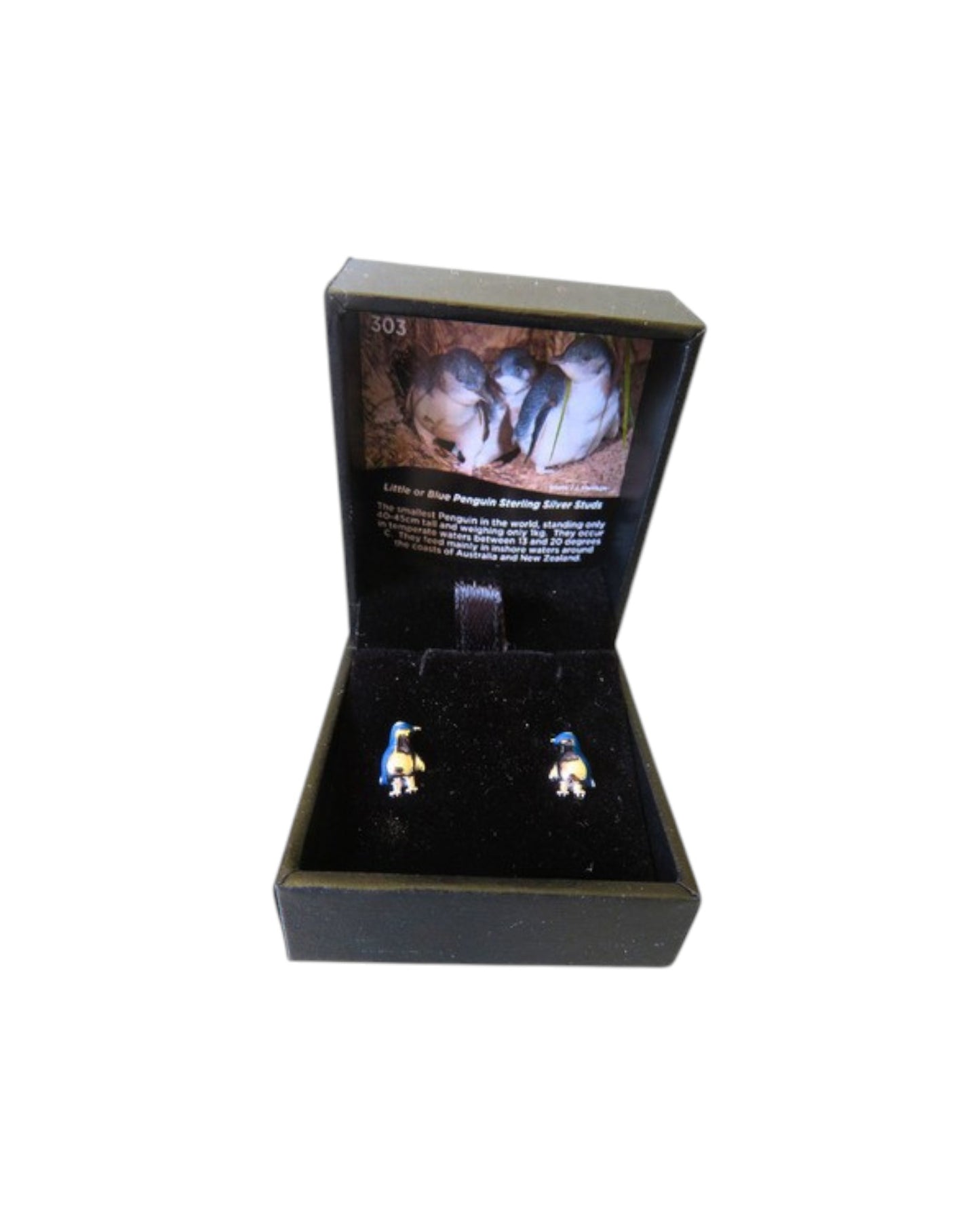 Blue Penguin Stud Earrings