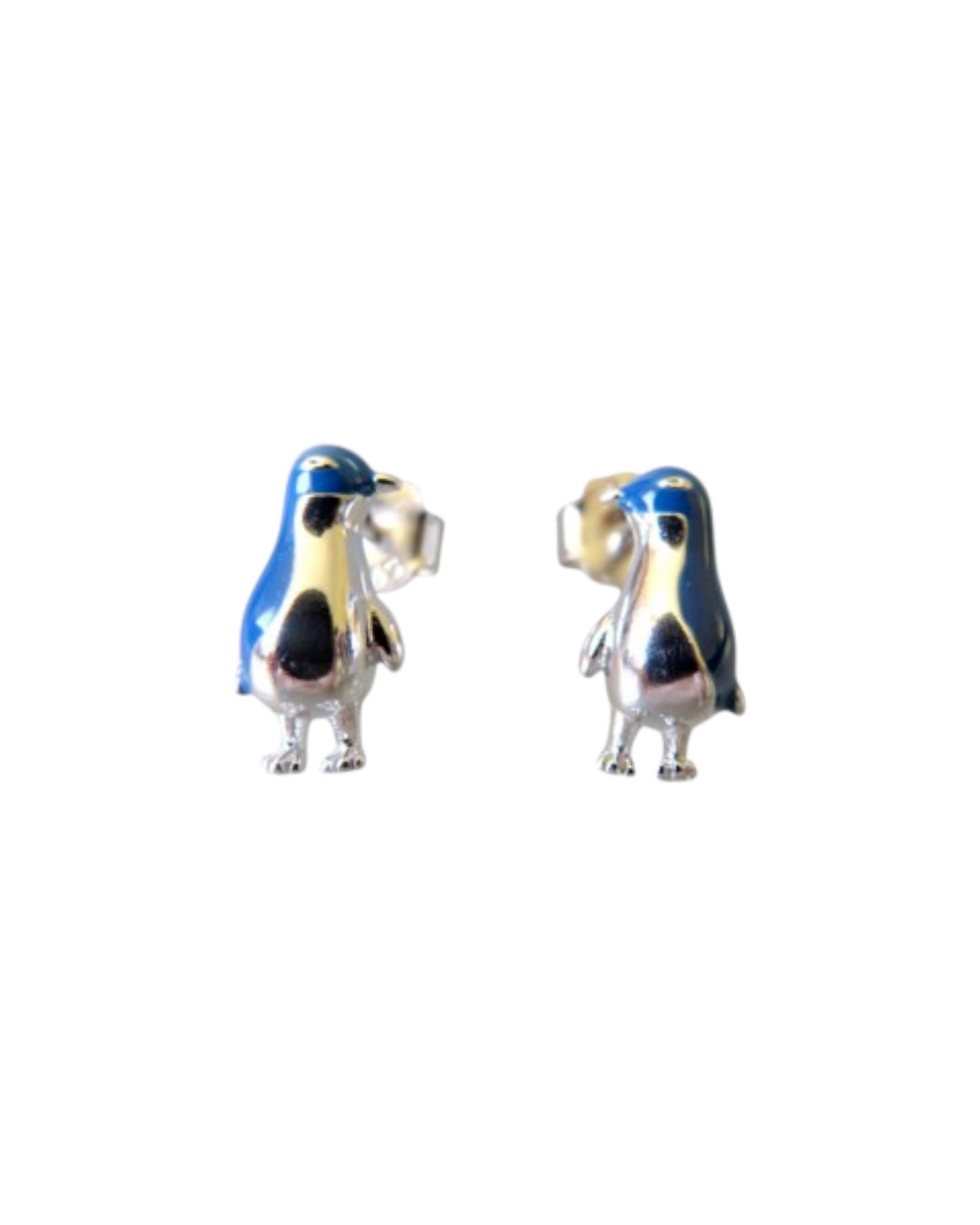 Blue Penguin Stud Earrings