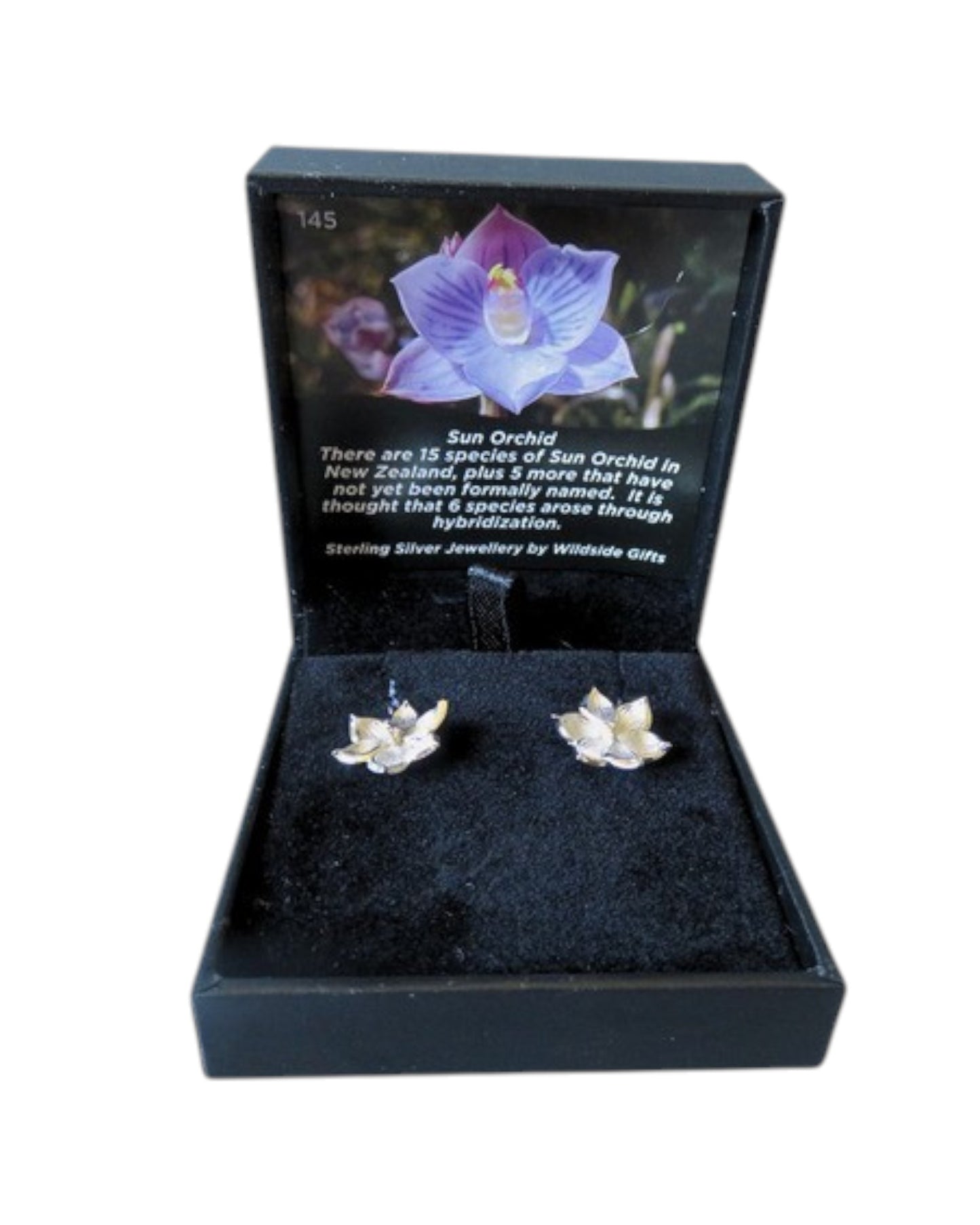 Sun Orchid Solid Sterling Silver drop earrings